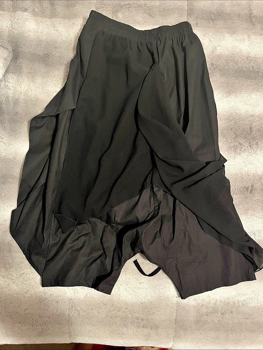 Black Draped Capris